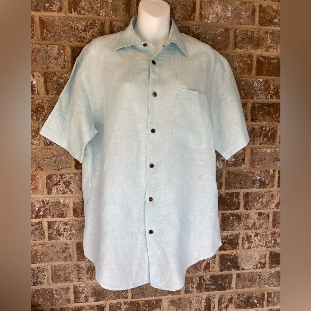 Vintage Jos. A Bank Shirt Blouse Linen Size Medium